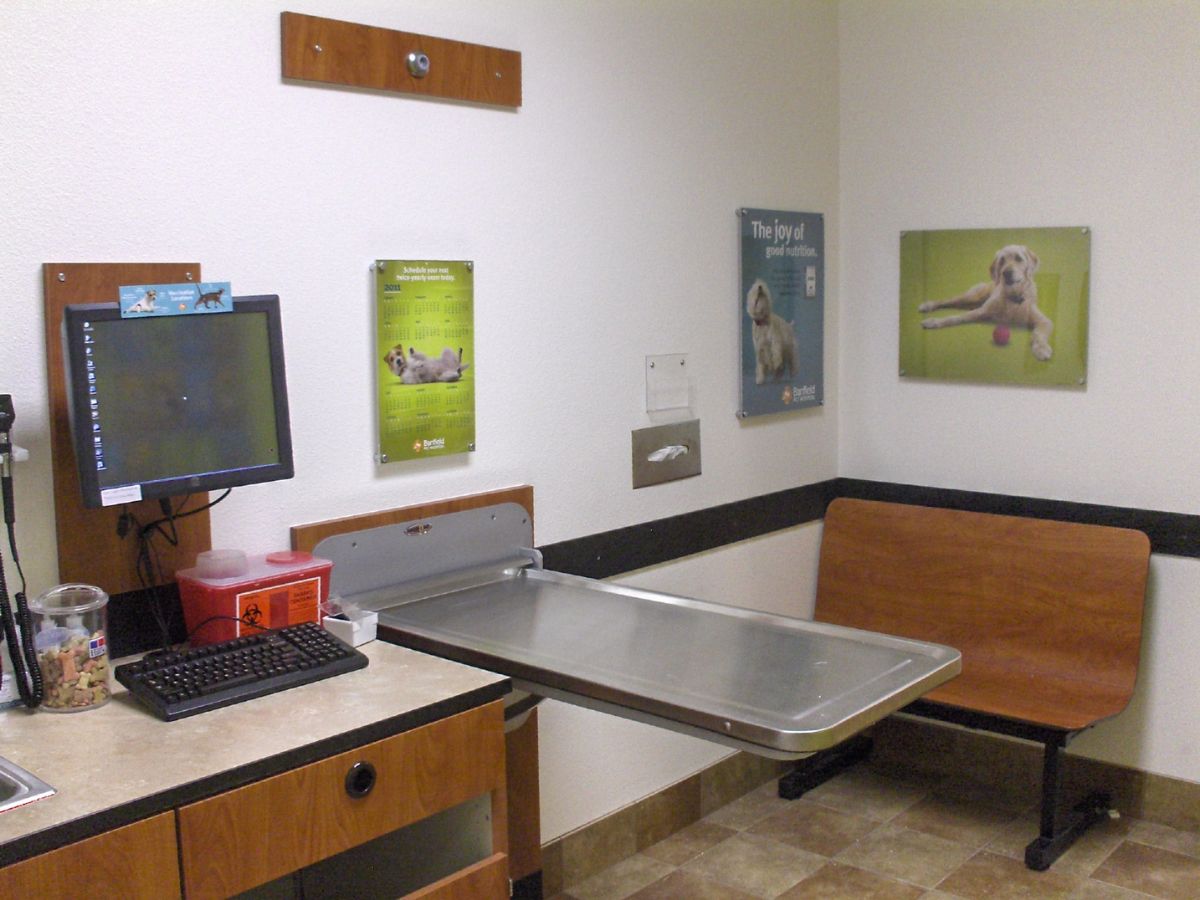 An alternate view of the Banfield - Lewisville exam rooms