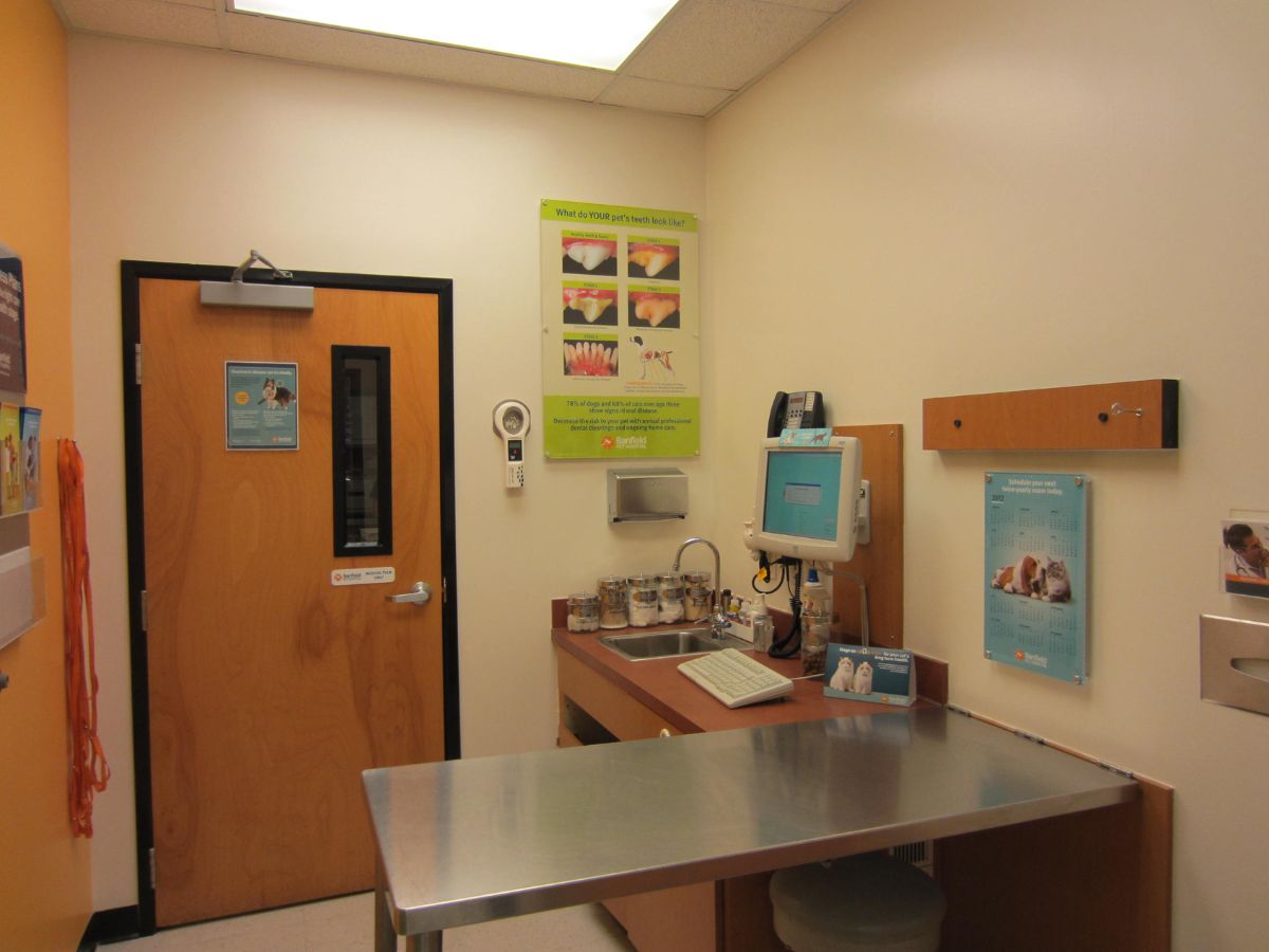 The Banfield Pet Hospital: Burleson exam room with table