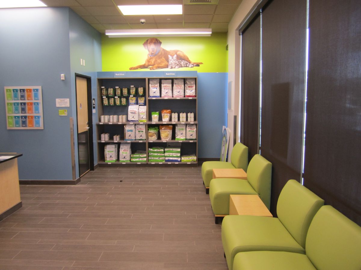 The Banfield - Kingwood hospital food and supply shelves