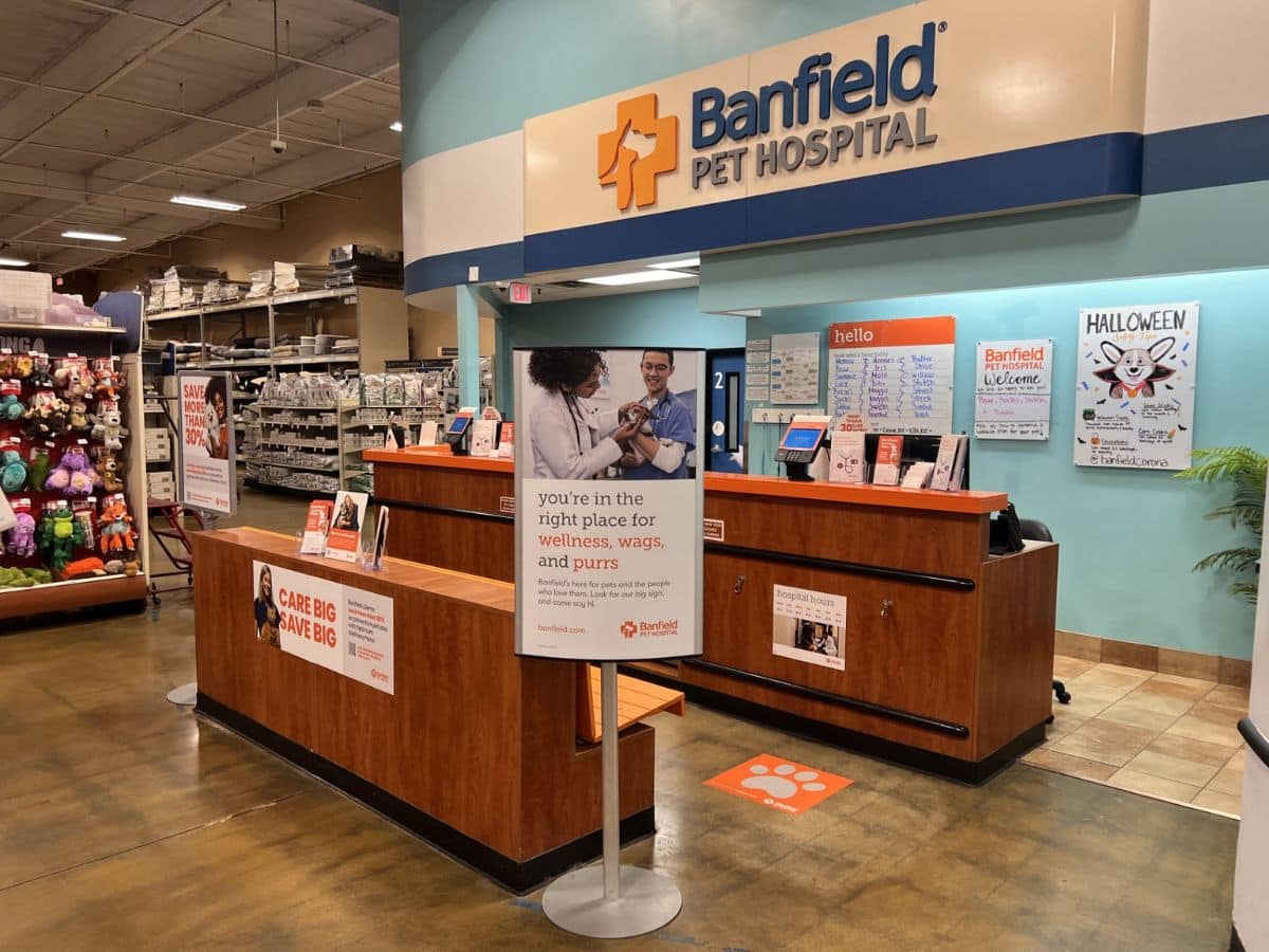 The front desk at Banfield Pet Hospital - Corona