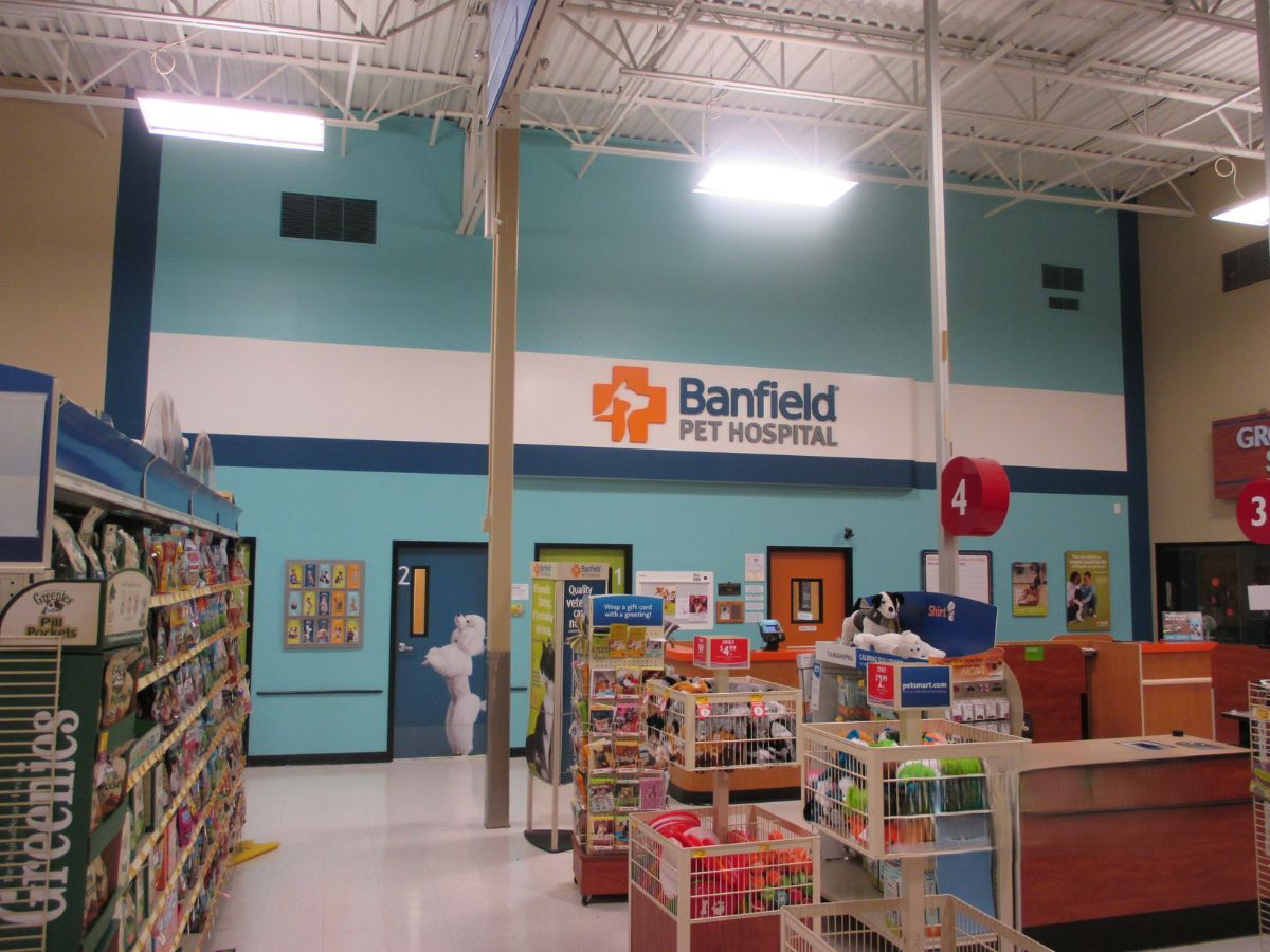 A view inside the PetSmart and Banfield at Westbank
